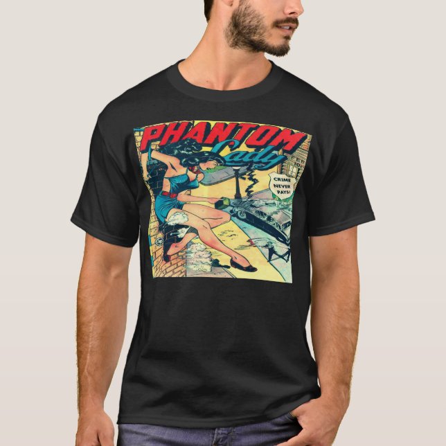 Phantom Lady Classic Comic Book Cover T - Shirt (Vorderseite)
