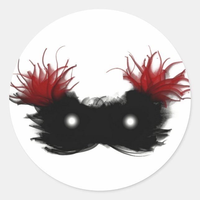 Phantom-Maske Runder Aufkleber (Vorderseite)