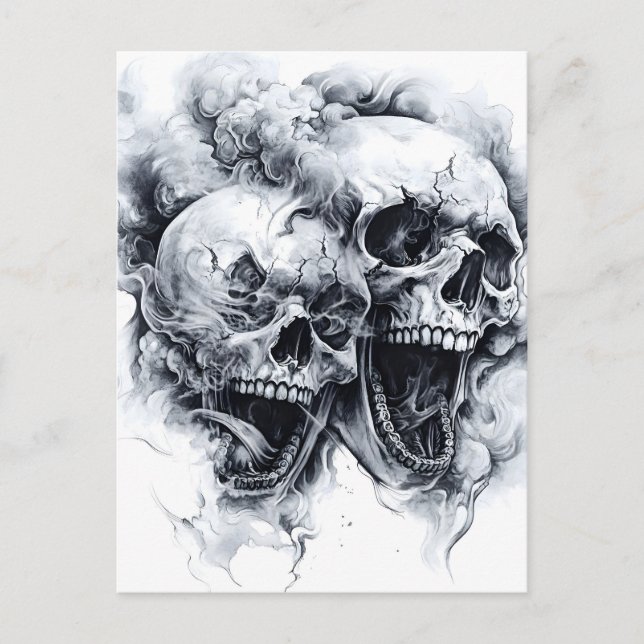 Phantom Skull Feiertagspostkarte (Vorderseite)