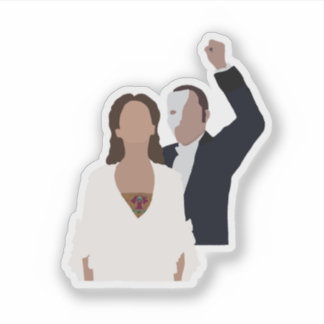 Phantom und Christine Aufkleber
