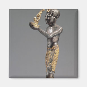 Pharao, das ein Angebot vor der Göttin Maat macht Magnet