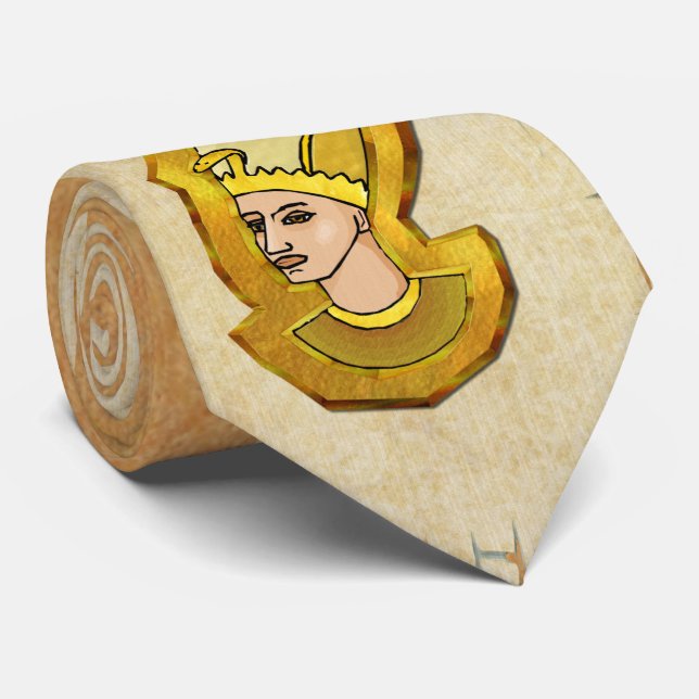 Pharao Hieroglyphics Ägyptische Folklorekunst Kraw Krawatte (Gerollt)