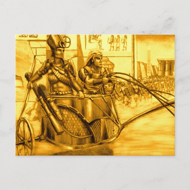 Pharao in seinem Chariot Postkarte (Vorderseite)