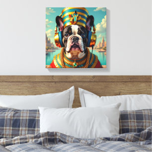 PHARAO TUT-FRANZÖSISCHE BULLDOGGE LEINWANDDRUCK