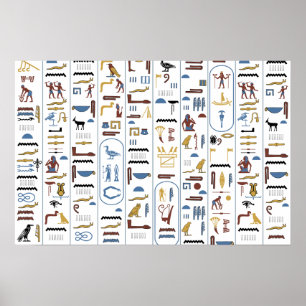 Pharaoh Antikes Ägypten Pyramide Hieroglyphen Poster