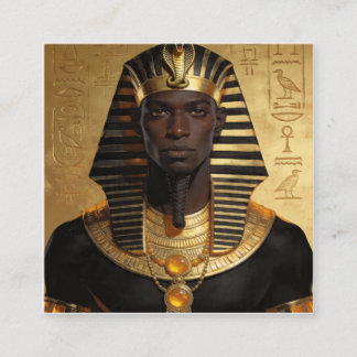Pharaoh Energy — Moderne Kunst eines antiken afrik Quadratische Visitenkarte
