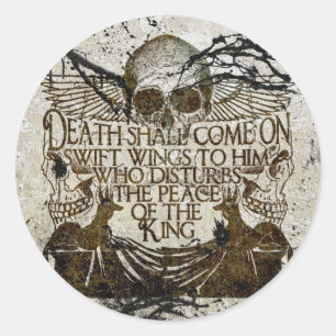 Pharaoh-Fluch Runder Aufkleber