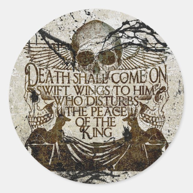 Pharaoh-Fluch Runder Aufkleber (Vorderseite)