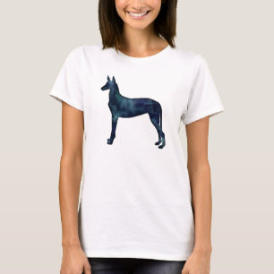 Pharaoh Hound Black Watercolor-Silhouette T-Shirt