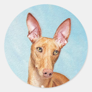 Pharaoh Hound Gemälde - Süße originelle Hundekunst Runder Aufkleber