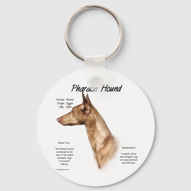 Pharaoh Hound History Design Schlüsselanhänger (Vorderseite)
