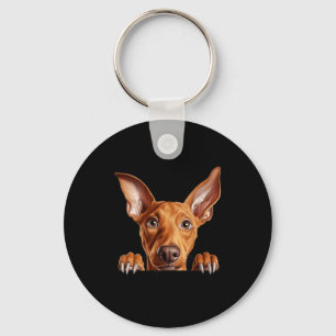 Pharaoh Hound Hund Mama Papa spähender Welpe Schlüsselanhänger