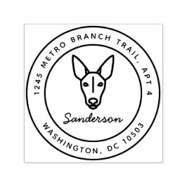 Pharaoh Hound Hund Rücksendeadresse Briefmarke Sel Permastempel