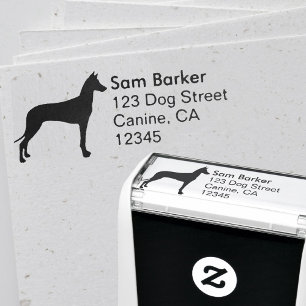 Pharaoh Hound Hunde Silhouette Rücksendeadresse Permastempel