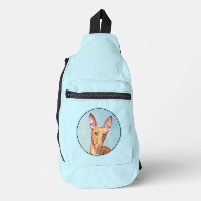 Pharaoh Hound Malerei Kastanien Original Hunde Kun Crossbody Bag (Vorderseite)