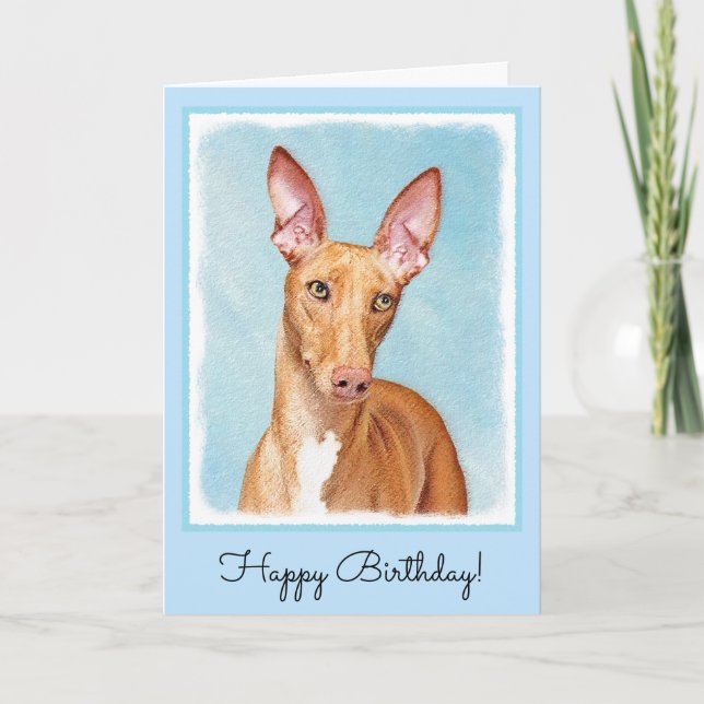 Pharaoh Hound Painting - Niedliche Original Hunde  Karte (Vorderseite)
