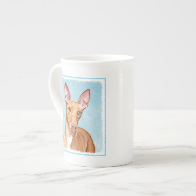 Pharaoh Hound Painting - Niedliche Original Hunde  Prozellantasse (Vorderseite Links)