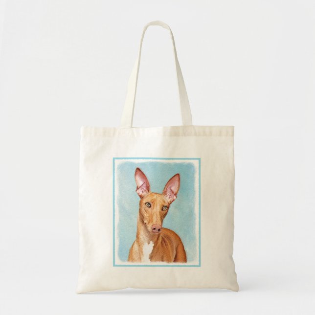 Pharaoh Hound Painting - Niedliche Original Hunde  Tragetasche (Vorne)