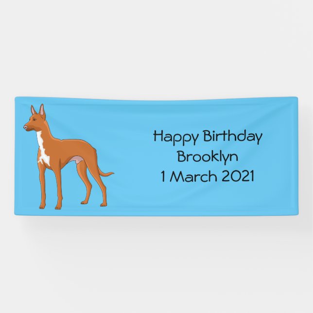 Pharaoh-Hund-Cartoon Banner (Horizontal)