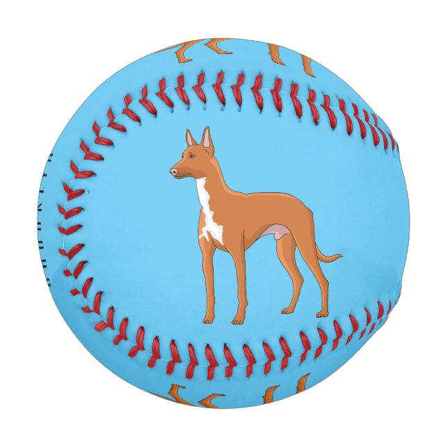 Pharaoh-Hund-Cartoon Baseball (Vorderseite Links)