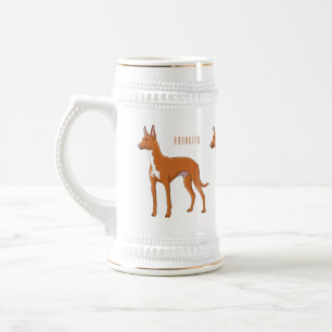 Pharaoh-Hund-Cartoon Bierglas