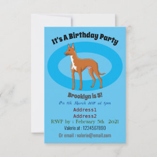 Pharaoh-Hund-Cartoon Einladung