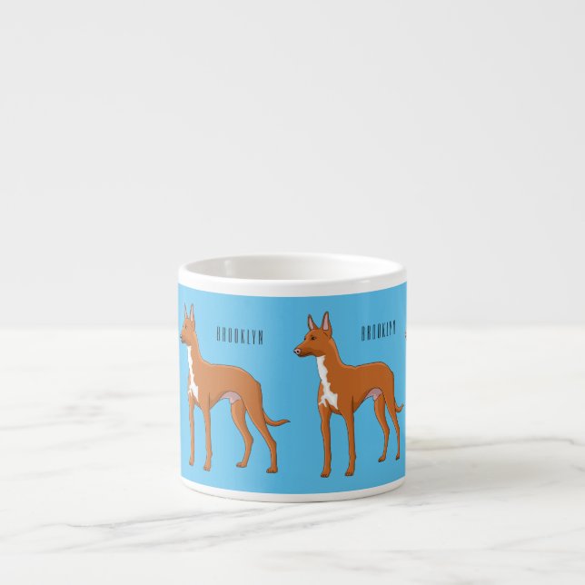 Pharaoh-Hund-Cartoon Espressotasse (Vorderseite)