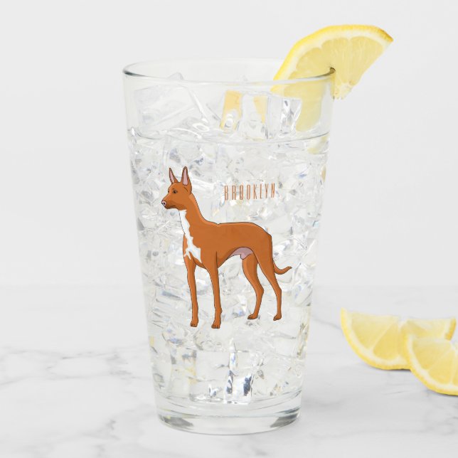 Pharaoh-Hund-Cartoon Glas (Rückseite Ice)