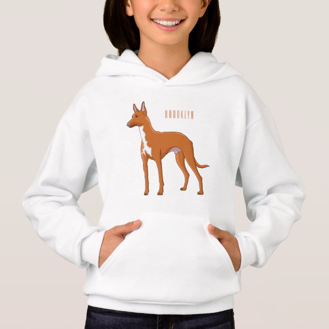 Pharaoh-Hund-Cartoon Hoodie (Vorderseite)