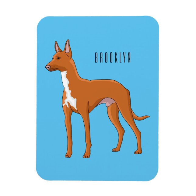 Pharaoh-Hund-Cartoon Magnet (Vertikal)