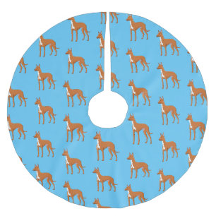 Pharaoh-Hund-Cartoon Polyester Weihnachtsbaumdecke
