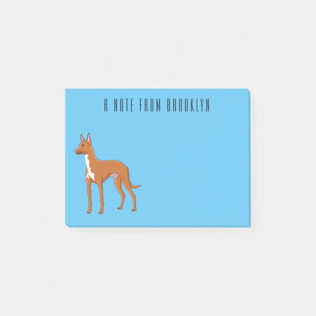 Pharaoh-Hund-Cartoon Post-it Klebezettel (Vorderseite)