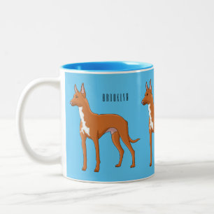 Pharaoh-Hund-Cartoon Zweifarbige Tasse