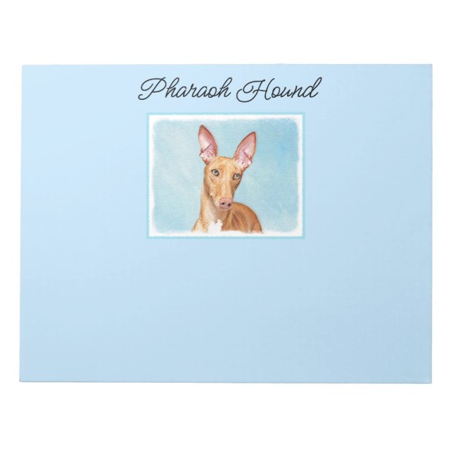 Pharaoh-Hund-Malerei - Niedliche Original-Hunde-Ku Notizblock (Vorderseite)