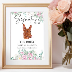 Pharaoh-Hund-Unterschrift Trinkzeichen Poster
