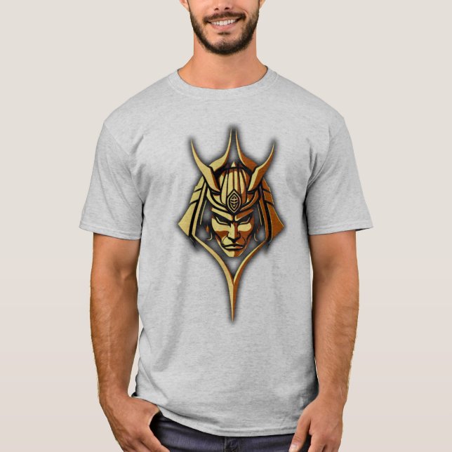 Pharaoh-Maske-Logo Graues T-Shirt (Vorderseite)