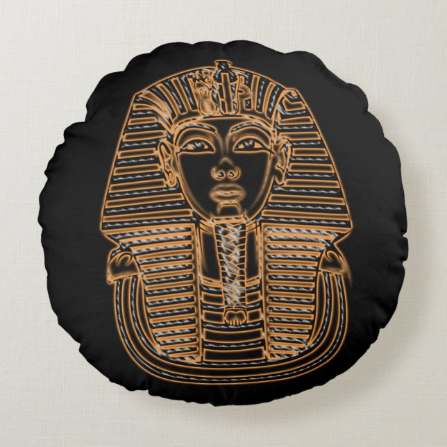 Pharaoh Rundes Kissen (Vorderseite)