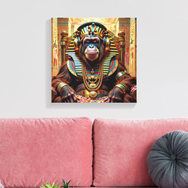 PHARAOH TUT-ORANG-UTAN 2 LEINWANDDRUCK (Insitu (Wohnzimmer))