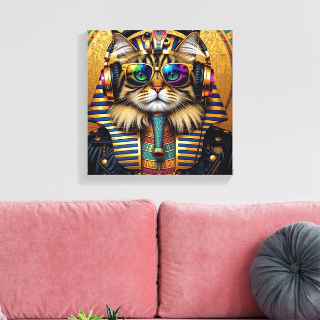 PHARAOH TUT-PERSIAN CAT 3 LEINWANDDRUCK (Insitu (Wohnzimmer))