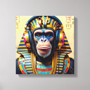 PHARAOH TUT-SCHIMPANSE 2 LEINWANDDRUCK