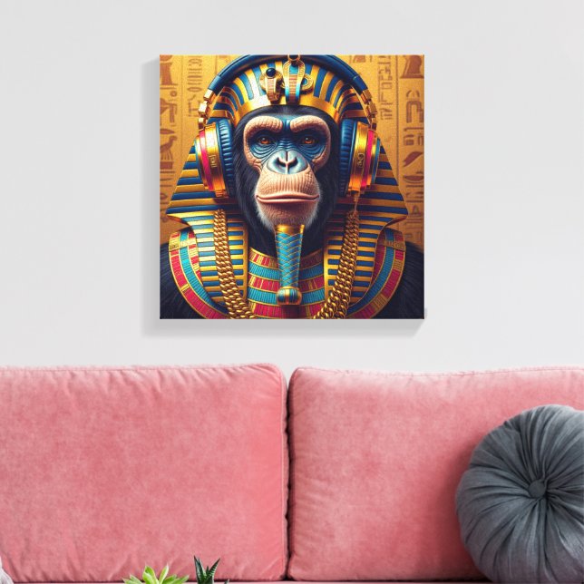 PHARAOH TUT-SCHIMPANSE 3 LEINWANDDRUCK (Insitu (Wohnzimmer))