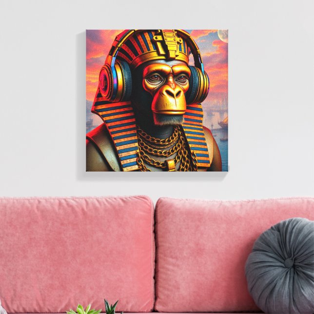 PHARAOH TUT-SCHIMPANSE 4 LEINWANDDRUCK (Insitu (Wohnzimmer))
