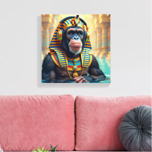 PHARAOH TUT-SCHIMPANSE 5 LEINWANDDRUCK