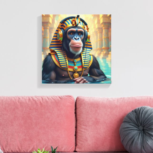 PHARAOH TUT-SCHIMPANSE 5 LEINWANDDRUCK (Insitu (Wohnzimmer))