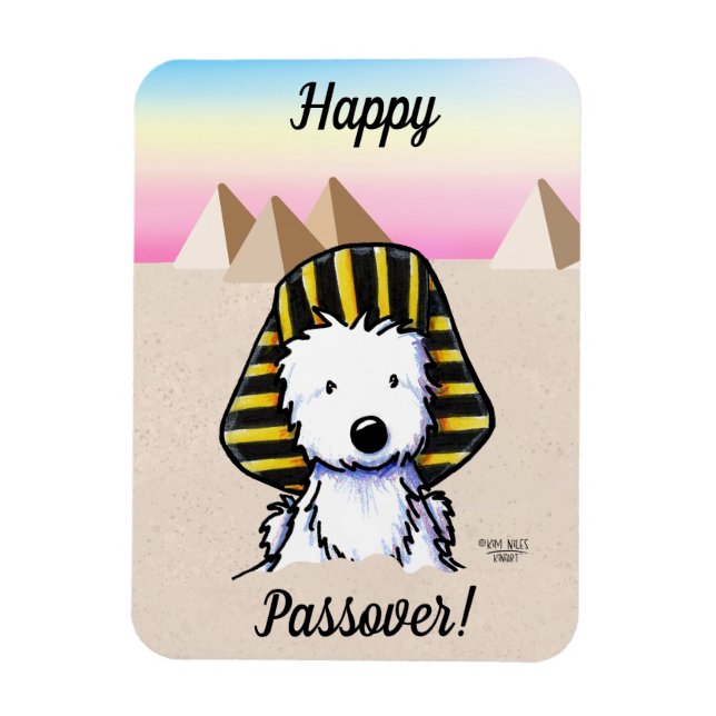 Pharaoh Westie Passover Magnet (Vertikal)