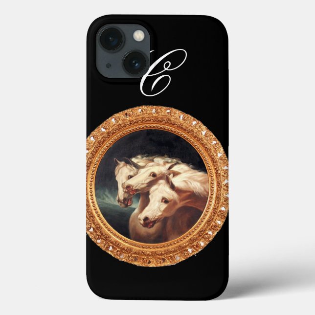 Pharaoh's Chariot Horses Monogram Case-Mate iPhone Hülle (Rückseite)