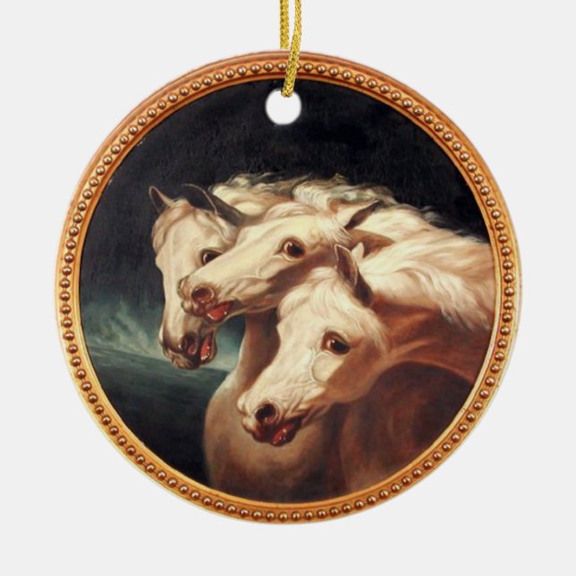 Pharaoh's Chariot Pferde Keramikornament (Vorne)
