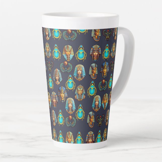 Pharaoh's Legacy: Antique Egyptian Patterns  Milchtasse (Rechte Ecke)