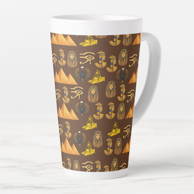 Pharaoh's Legacy: Antique Egyptian Patterns  Milchtasse (Rechte Ecke)