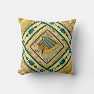 Pharaon égyptien et oreiller à lancer de la reine
